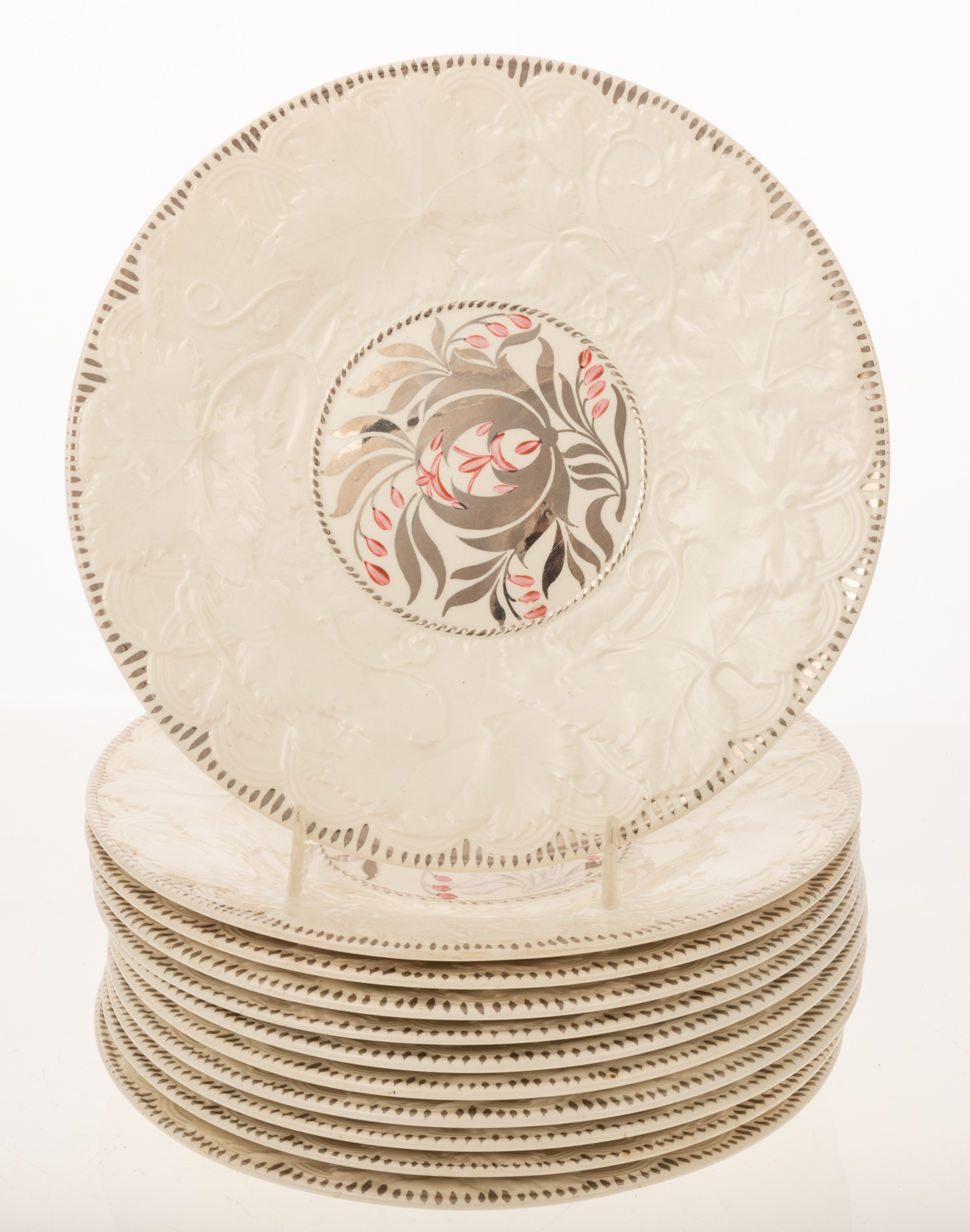 ELEVEN WEDGWOOD SILVER LUSTER