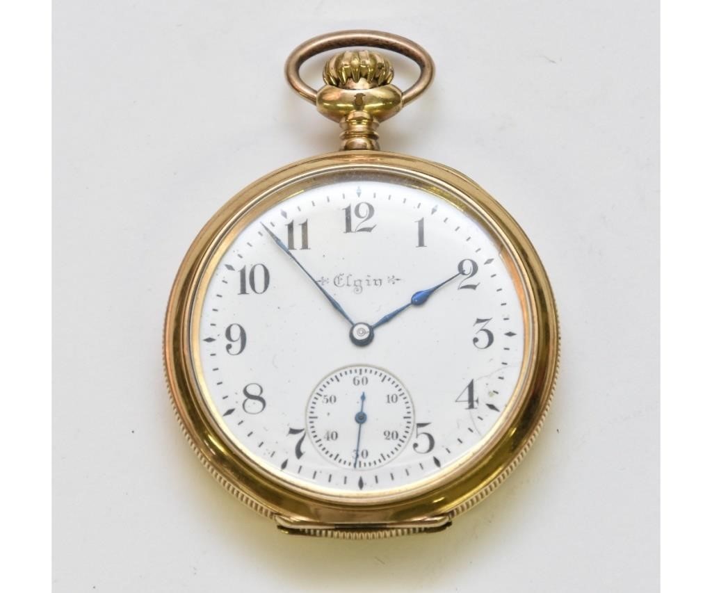 Elgin 14k gold 15 jewel open face