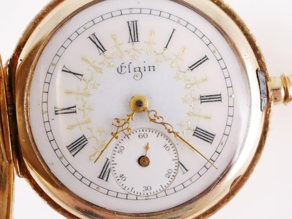 ELGIN 18K GOLD POCKET WATCHElgin