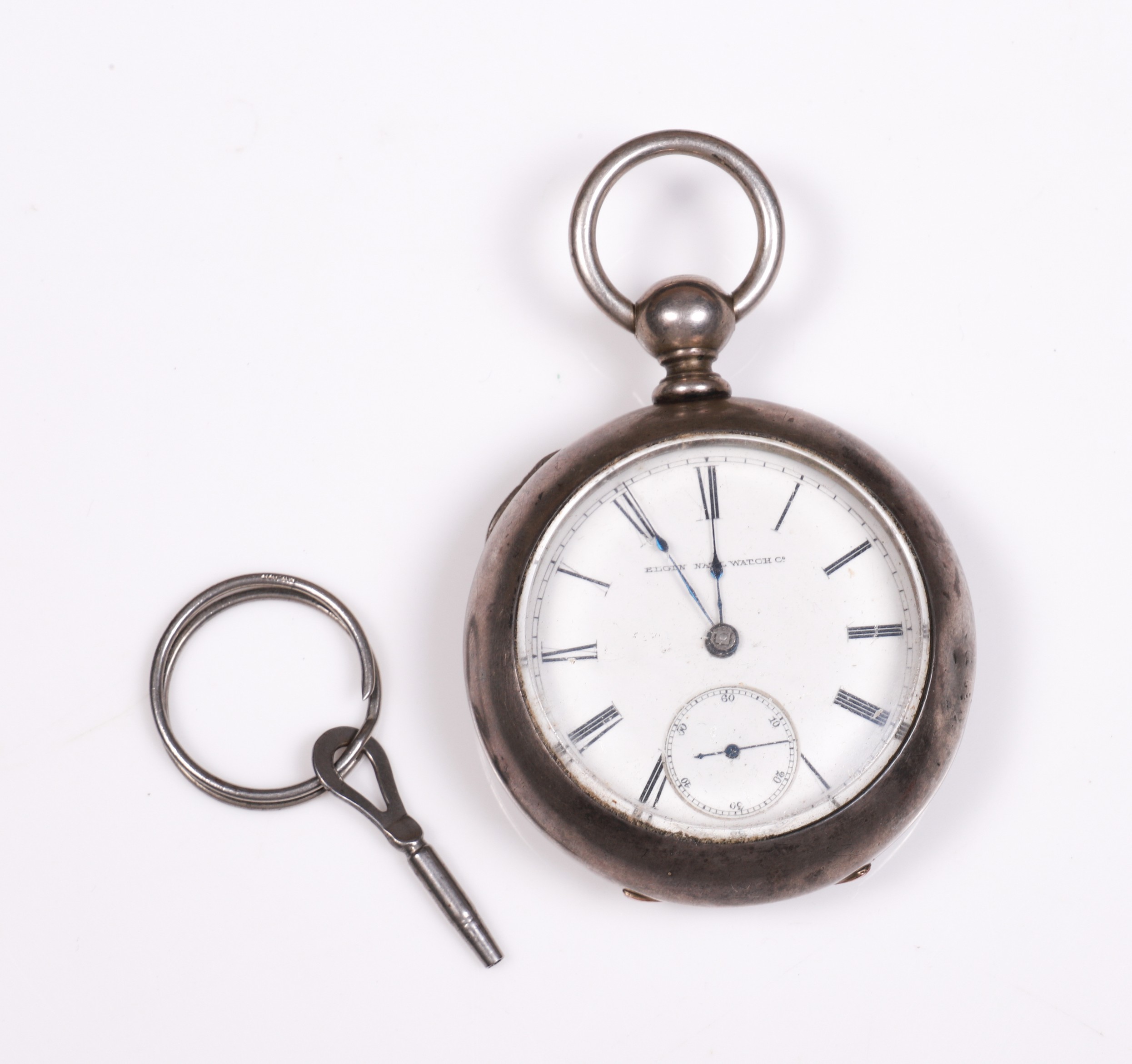Elgin 18S 11J keywind silver case