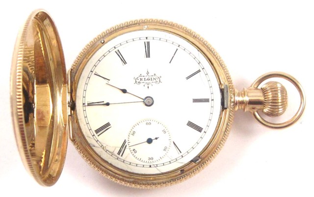 ELGIN FOURTEEN KARAT GOLD HUNTER
