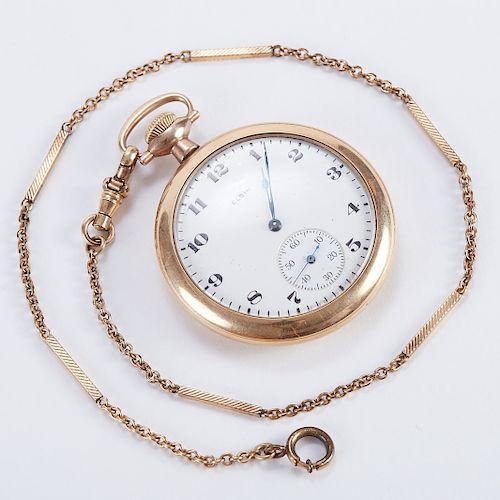 ELGIN GOLD FILLED POCKET WATCH W/