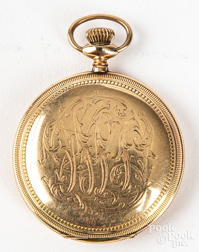 ELGIN GOLD PLATED POCKET WATCHElgin
