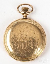ELGIN GOLD PLATED POCKET WATCH