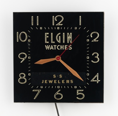 Elgin jewelers Clock. S.S. Jewelers