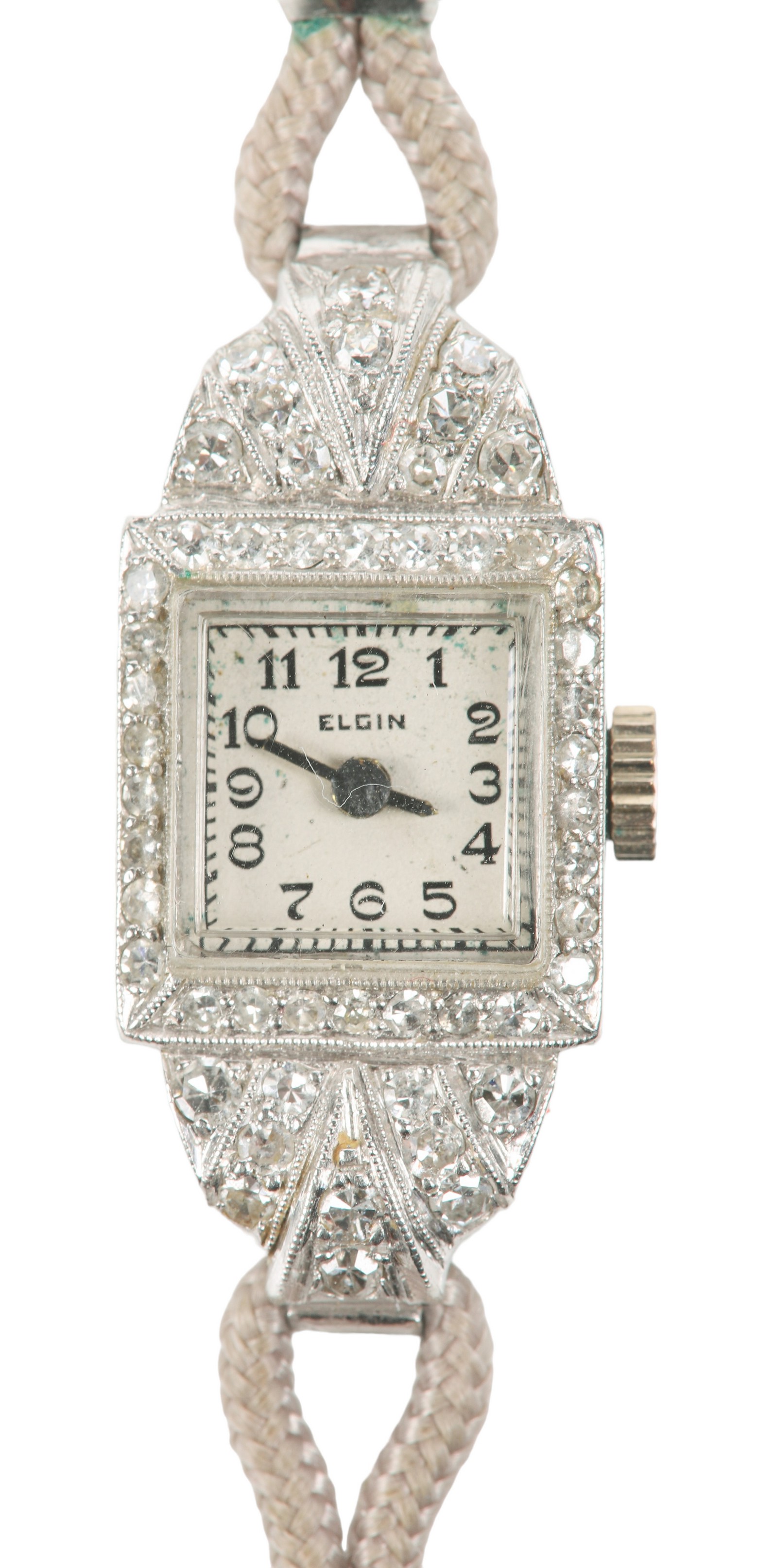 Elgin platinum pave ladies