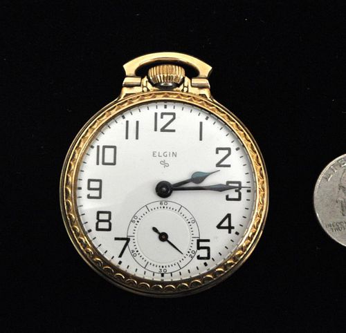 ELGIN POCKET WATCH, ARABIC NUMBER