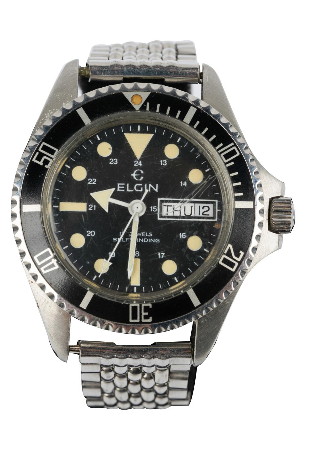 ELGIN STAINLESS STEEL WATCHsigned