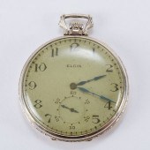 ELGIN WHITE GOLD POCKET WATCH