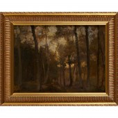 ELI HARVEY, OIL ON BOARD, 1890