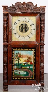ELI TERRY MAHOGANY MANTEL CLOC