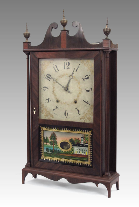 ELI TERRY MAHOGANY PILLAR AND