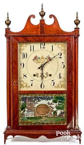 ELI TERRY MAHOGANY PILLAR AND