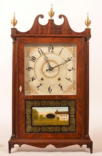 ELI TERRY MAHOGANY PILLAR AND