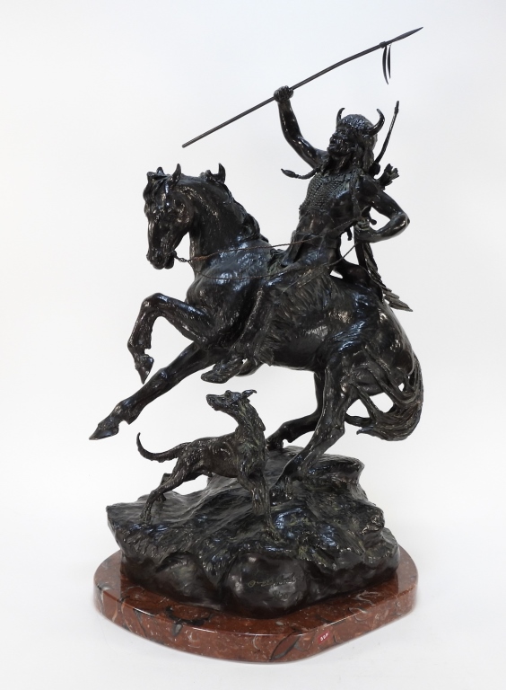 ELIE HAZAK NATIVE AMERICAN BRONZE