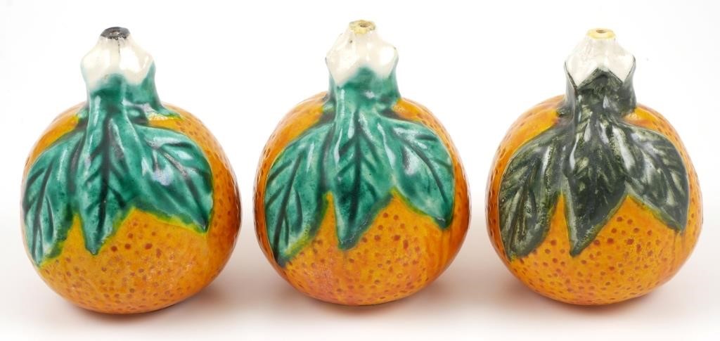ELISE FRANK POTTERY ORANGE SALT &