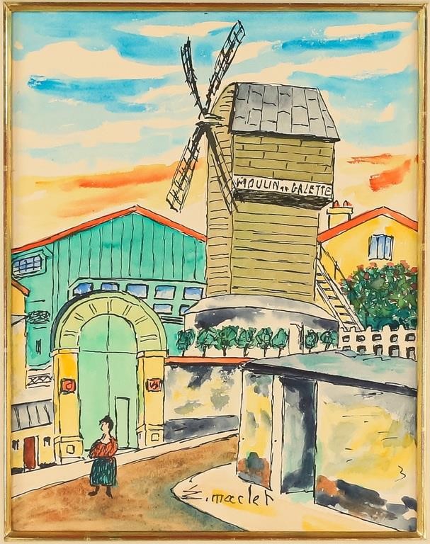ELISEE MACLET WATERCOLOR ON