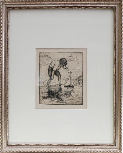 ELIZA DRAPER GARDNER ETCHING "BOY