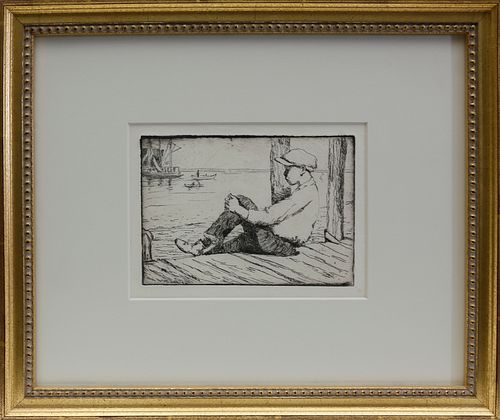 ELIZA DRAPER GARDNER ETCHING "BOY