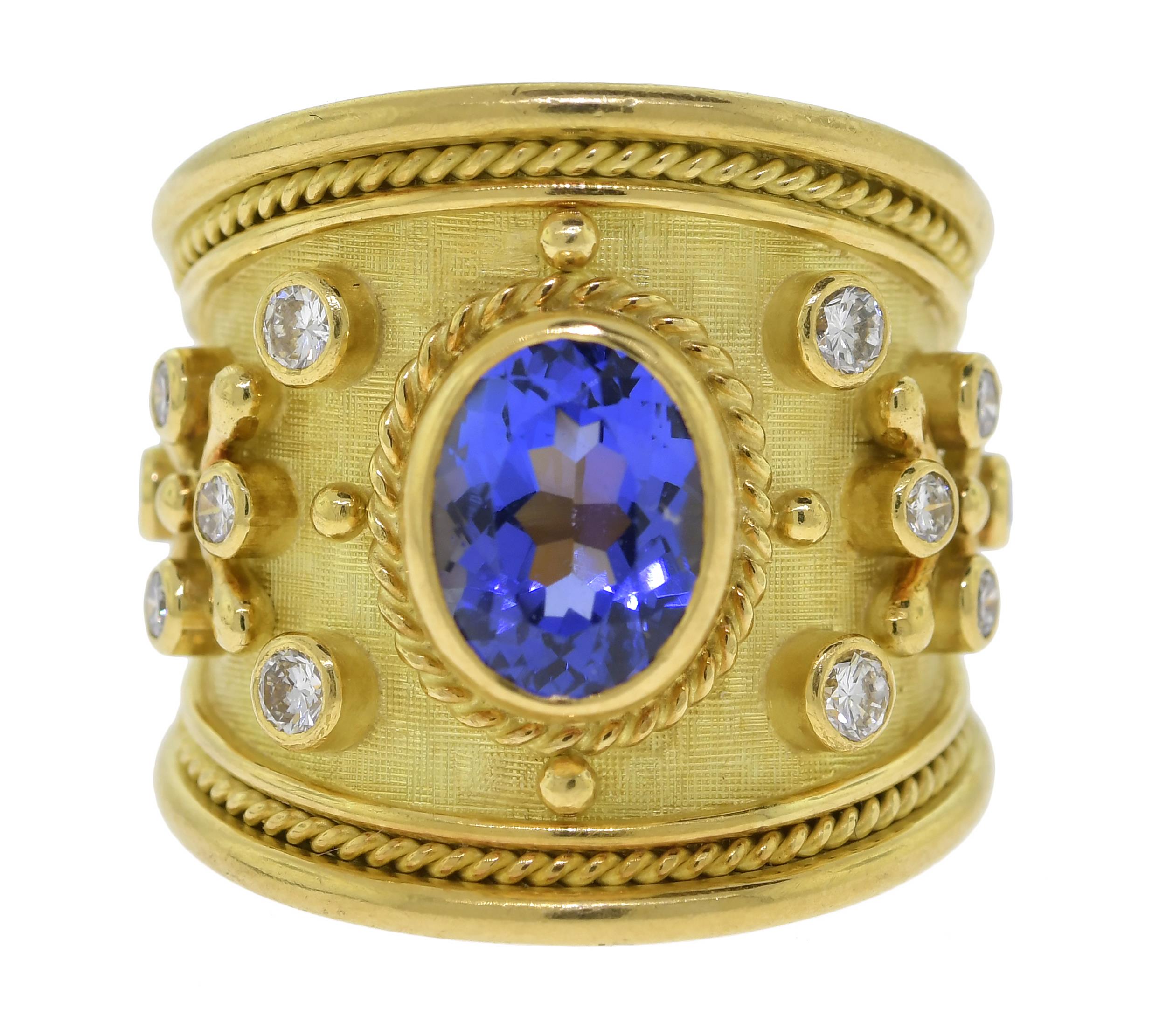 ELIZABETH GAGE 18K TANZANITE &