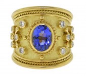 ELIZABETH GAGE 18K TANZANITE &