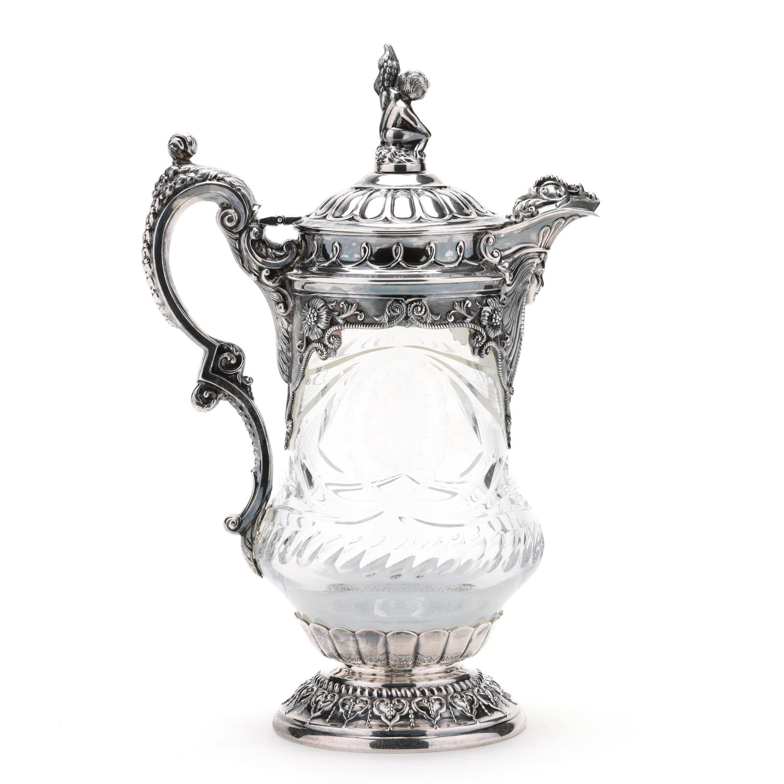 ELIZABETH II SILVER MOUNTED CRYSTAL