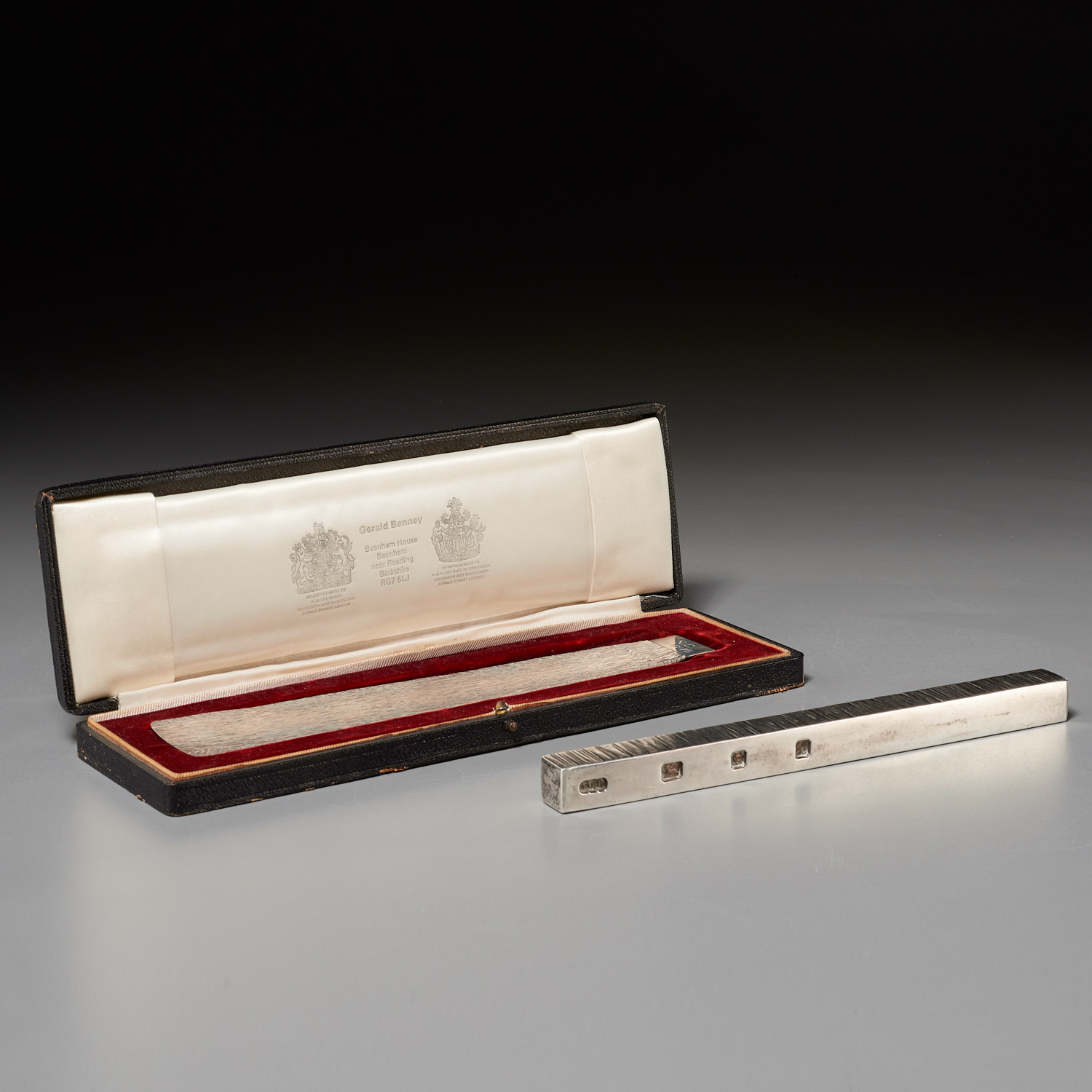 ELIZABETH II SILVER PAPERWEIGHT AND
