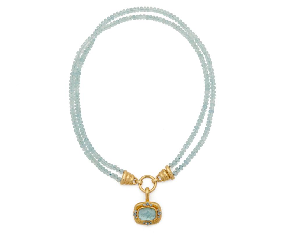 ELIZABETH LOCKE 18K GOLD, GLASS
