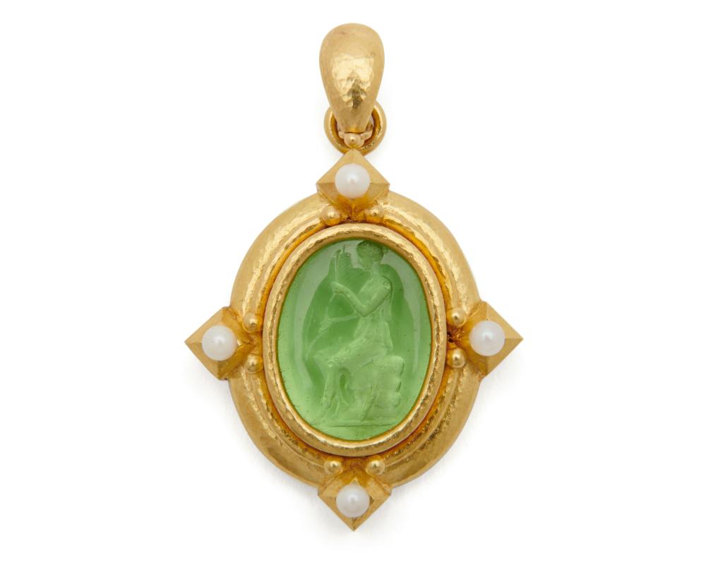 ELIZABETH LOCKE 18K GOLD, GLASS