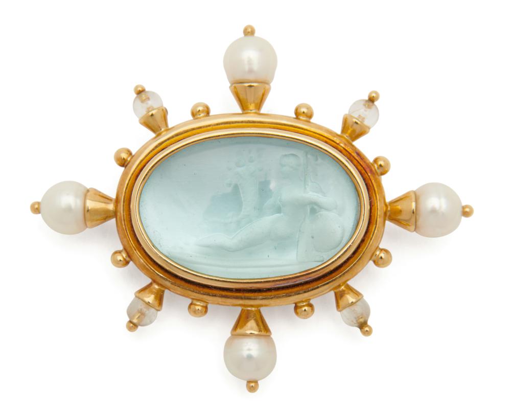 ELIZABETH LOCKE 18K GOLD, GLASS