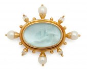ELIZABETH LOCKE 18K GOLD, GLAS