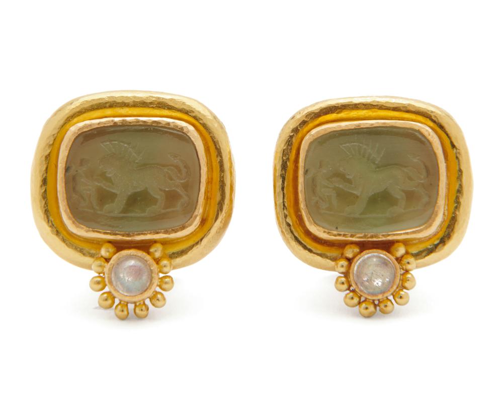 ELIZABETH LOCKE 18K GOLD, GLASS