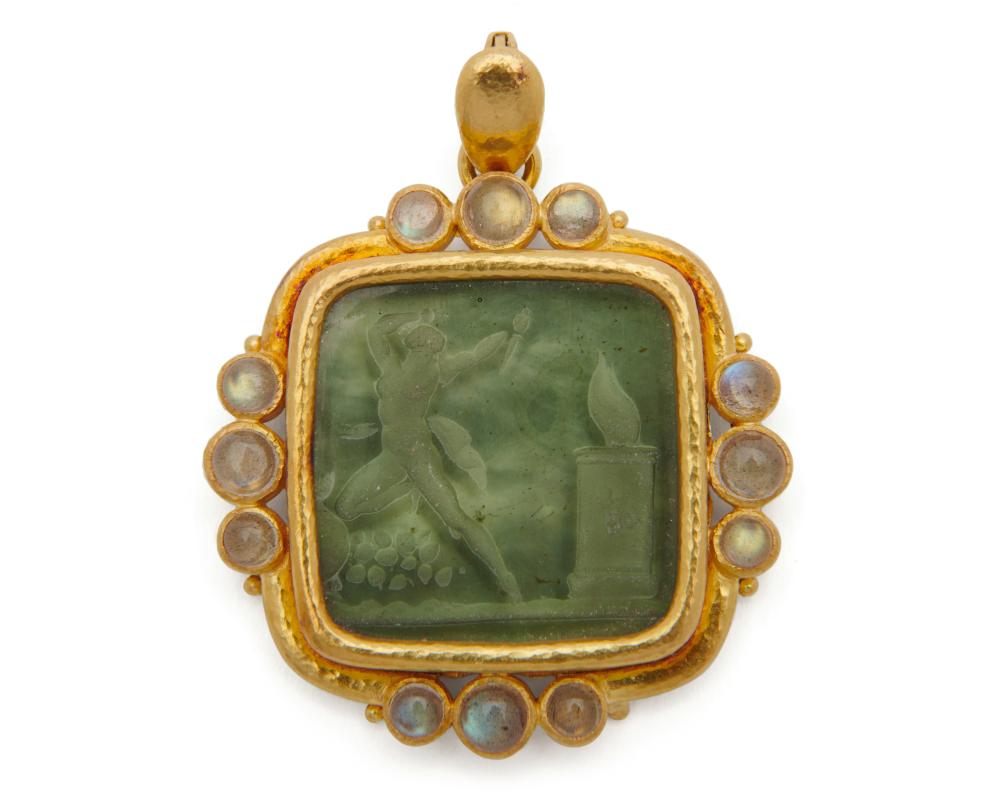 ELIZABETH LOCKE 18K GOLD, GLASS