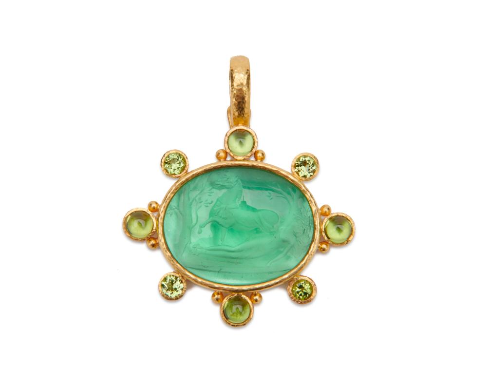 ELIZABETH LOCKE 18K GOLD, GLASS