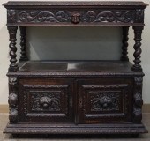 ELIZABETHAN STYLE CARVED AND S