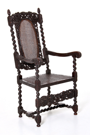 Elizabethan style carved oak