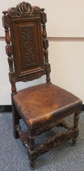 ELIZABETHAN STYLE CARVED OAK L