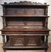ELIZABETHAN STYLE CARVED OAK S