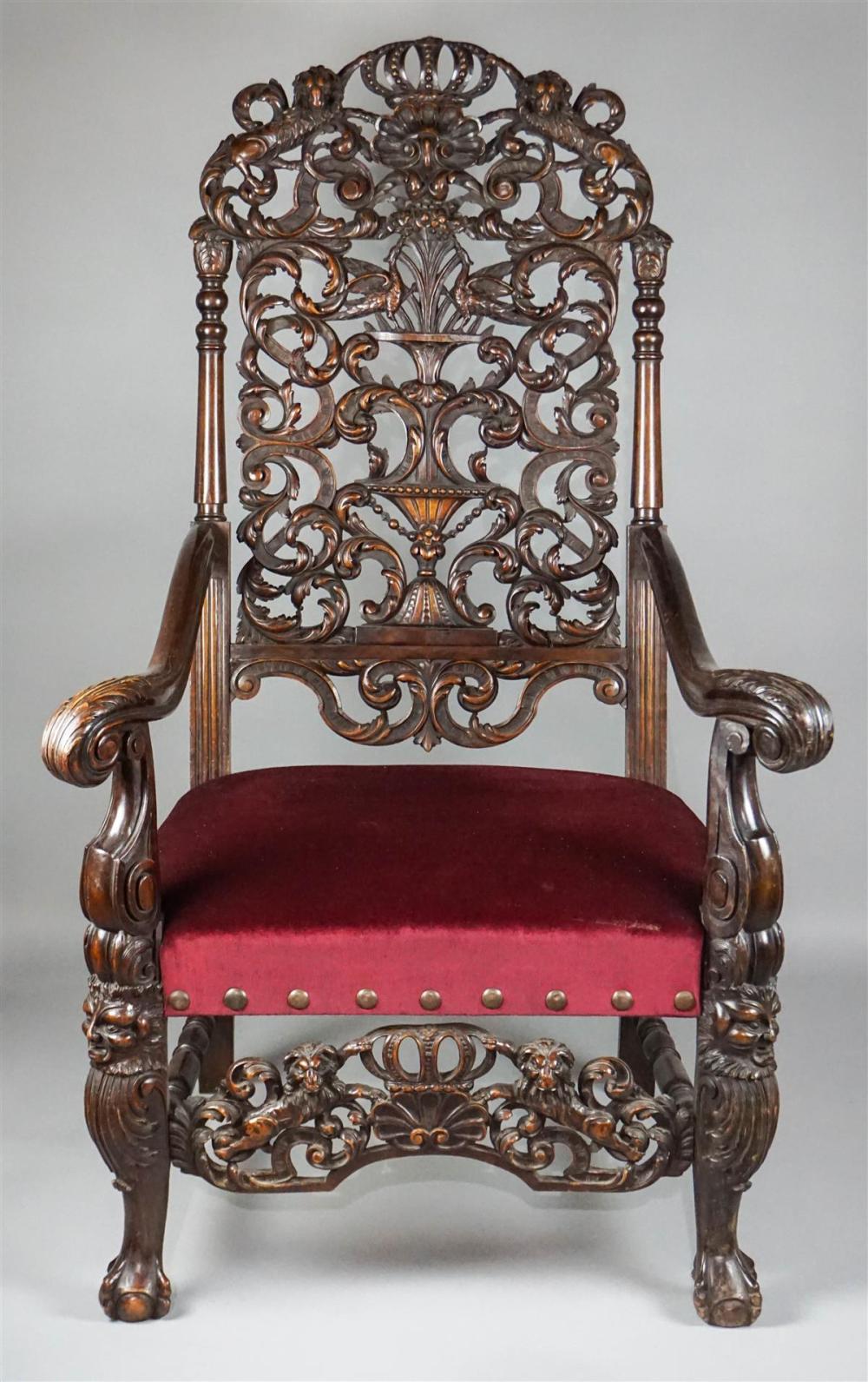 ELIZABETHAN STYLE PIERCED CARVED