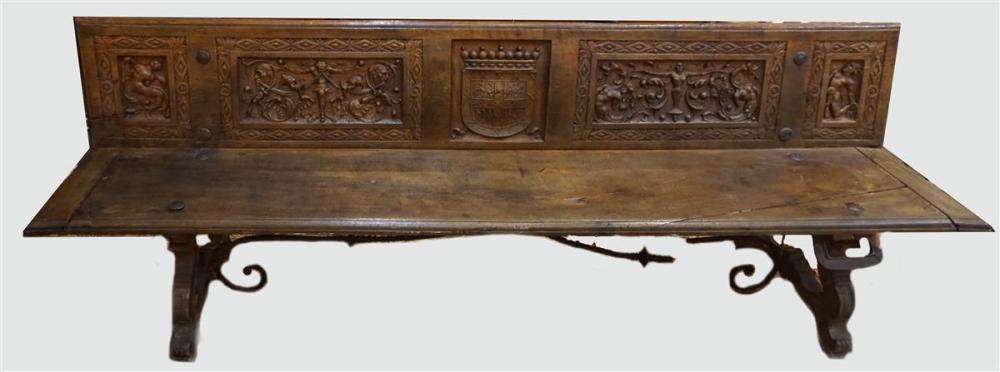 ELIZABETHAN STYLE RELIEF-CARVED