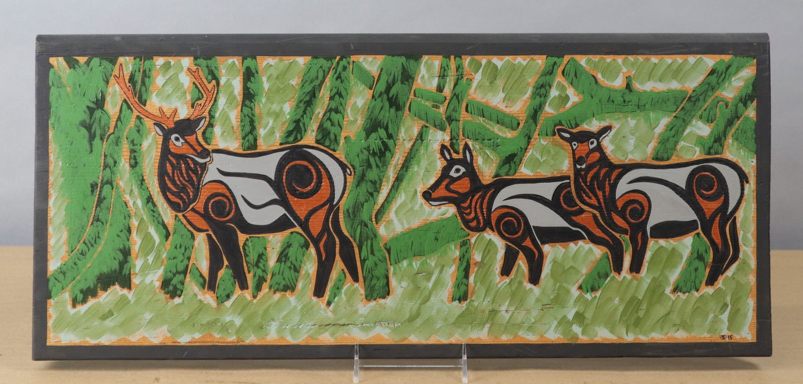 ELK ALONG THE SOUTH FORK ACRYLICS