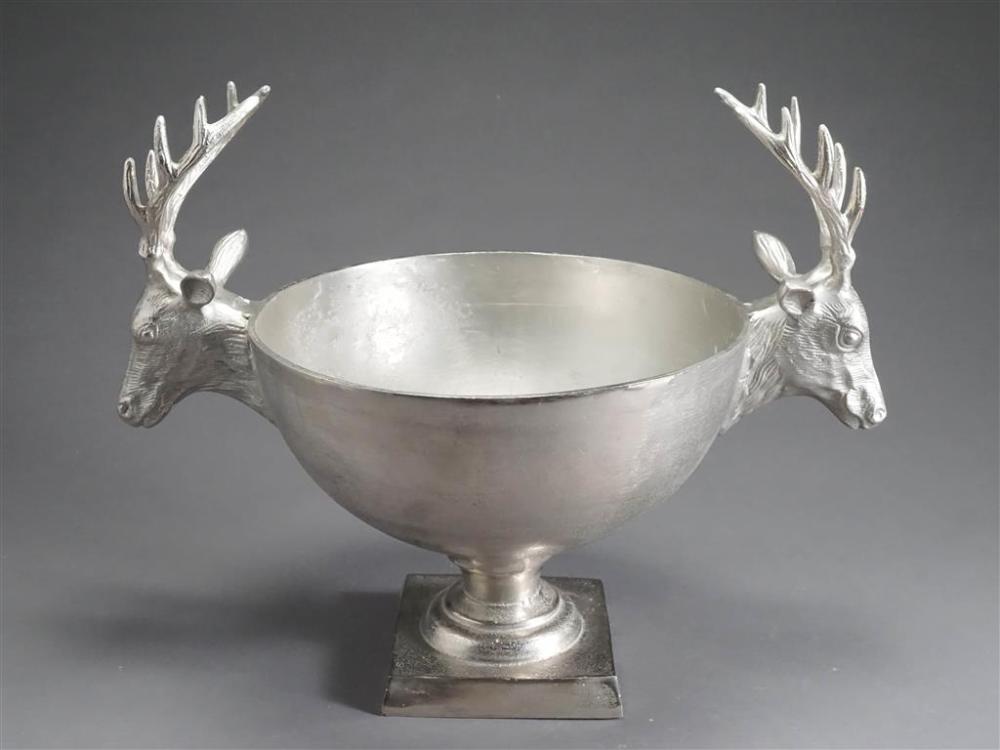 ELK HANDLE SILVERED METAL FOOTED