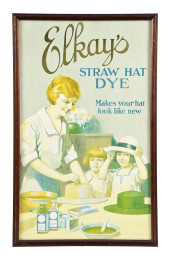 ELKAY'S STRAW HAT DYE FRAMED A