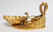 ELKINGTON GILT BRONZE SWAN BAT