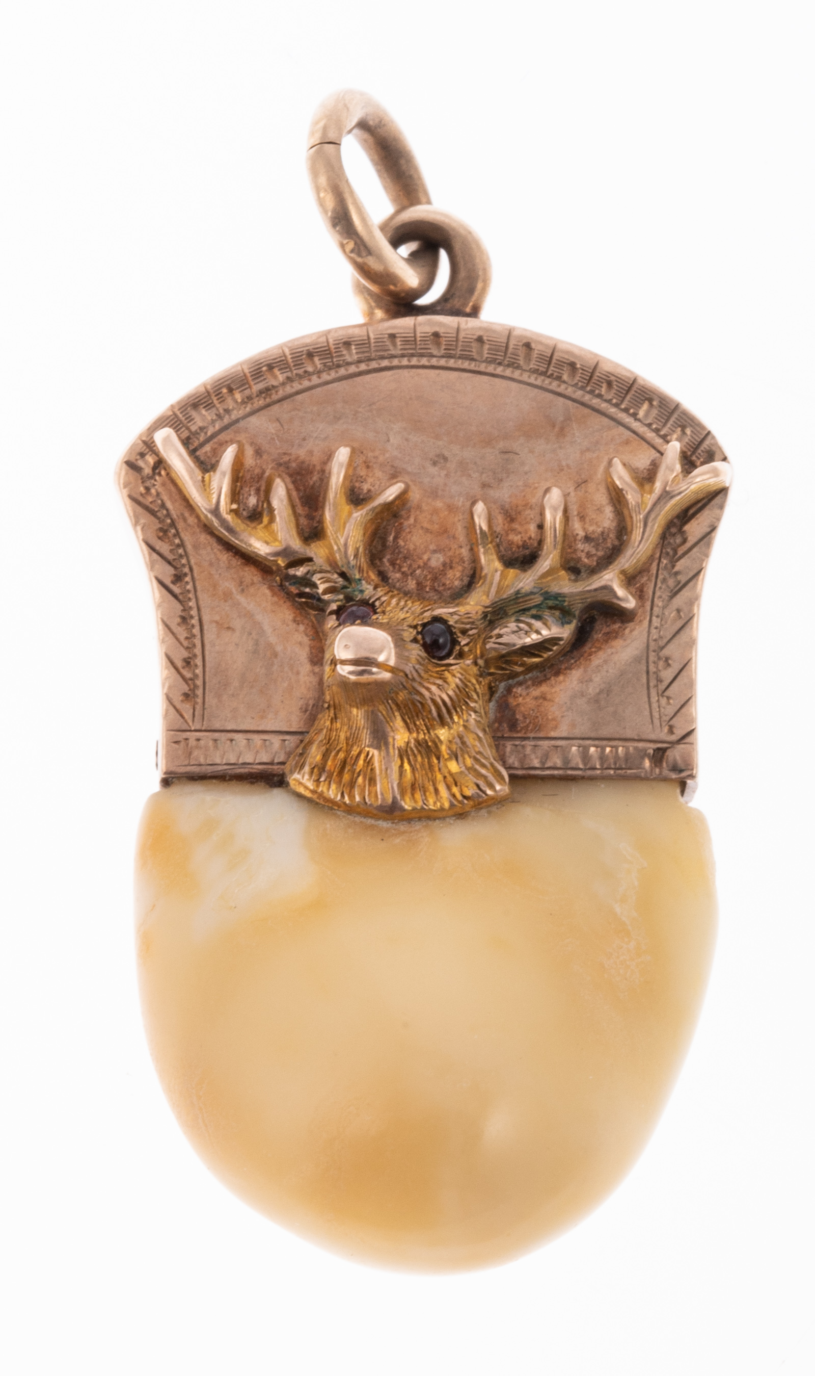 ELKS TOOTH PENDANT B.P.O.E. Ruby