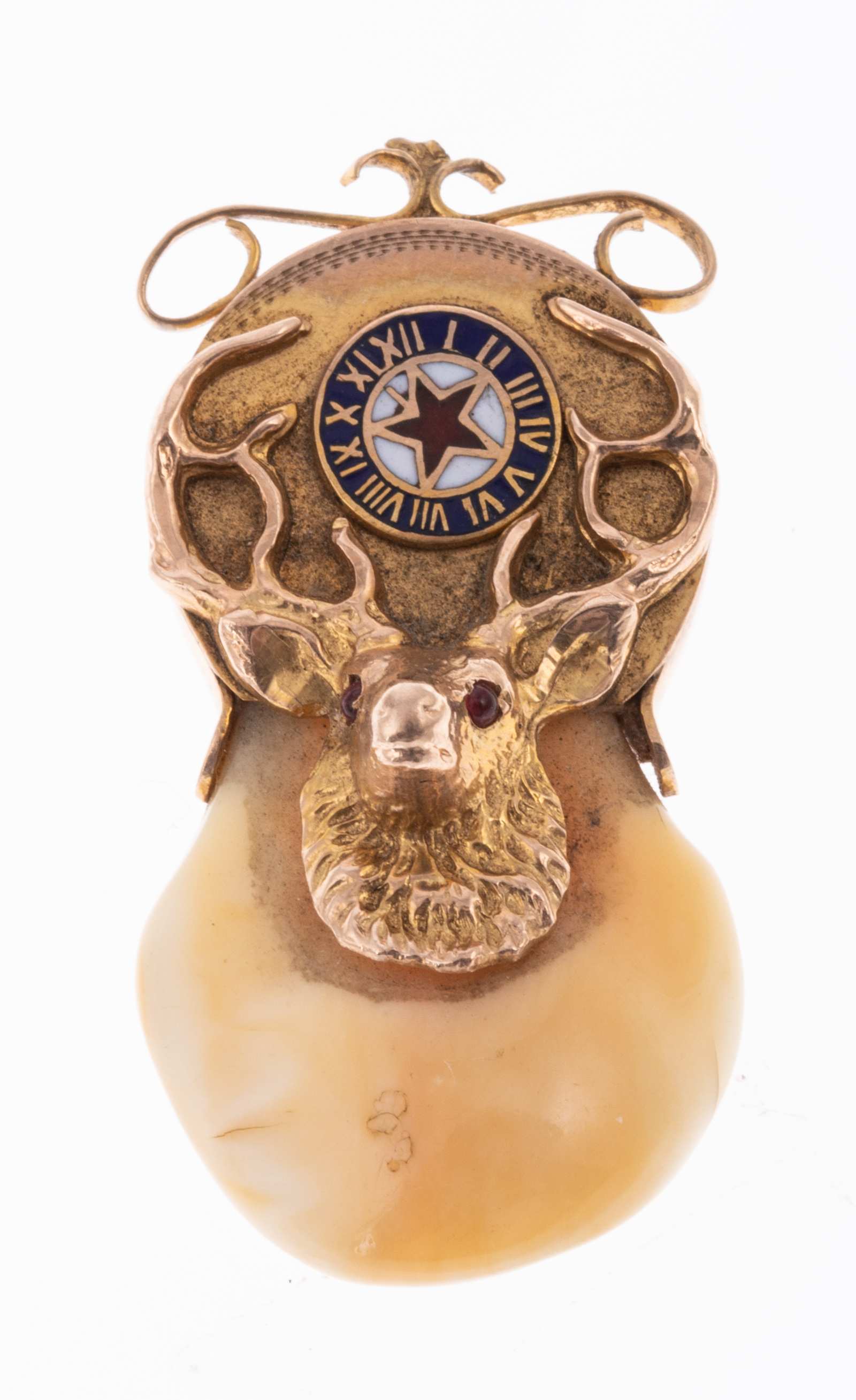 ELKS TOOTH PENDANT B.P.O.E. Ruby