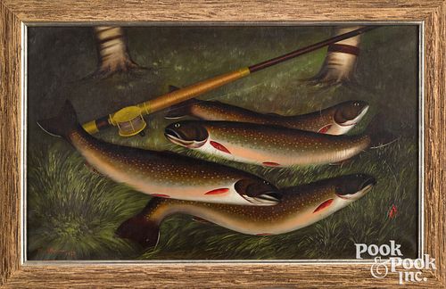 ELLA M. BARBOUR OIL ON CANVAS OF