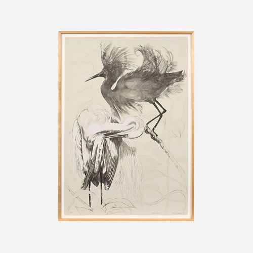 ELLEN LANYON "BLACK EGRET" (1985