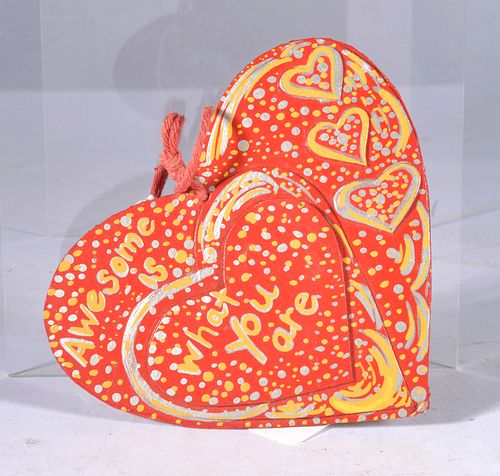 ELLEN MARTIN FOLK ART HEARTpaing on