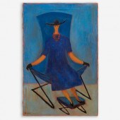 ELLI ZIMMER "WOMAN IN A LOUNGE